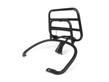 Rear rack, fold down -MOTO NOSTRA- Vespa Primavera 50 (ZAPC53100, ZAPC53200), Vespa Primavera 125 (ZAPM81100), Vespa Primavera 150 (ZAPM81200), Vespa Sprint 50 (ZAPC53101, ZAPC53201), Vespa Sprint 125 (RP8M82111, ZAPM81300, ZAPM81301) - black