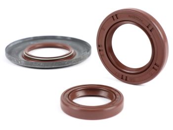 oil seal kit engine BGM PRO 30x47x6mm metal brown for Vespa Largeframe PX Lusso 84-93 PX80, 125, 150, 200, T5 125ccm