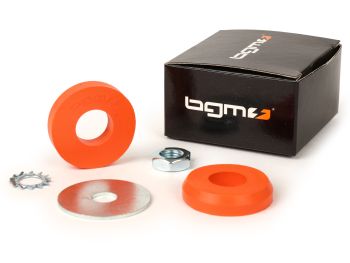 Silent block set for front upper shock absorber -BGM PRO- Vespa PX80, PX125, PX150, PX200, T5 125cc, Cosa, GT, GTS, GTL, GTV, LX, LT, LXV, Primavera, Sprint, ET2, ET4, Zip SP, Hexagon, MP3, Quartz, SKR, Gilera Fuoco