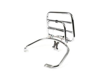Rear rack, fold down -MOTO NOSTRA- Vespa LX50, LX125, LX150, Vespa LXV50, LXV125, Vespa S50, S125, S150 - chrome