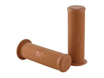 Grips set signal brown 24/24mm for Vespa 50/N/L/R/SS/90/SS/125 PV/VNA/VNB1-2/GT/150 GL/Super/Sprint/180 SS -1968, PX80-200/?PE/?Lusso/?´98/?MY