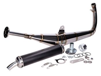 Exhaust system Motegra Racing for 60-110cc golden seams incl. rear silencer for Simson S50, S51, S70