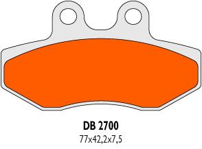 brake pads Delta Braking sintered DB2700SR = NK430.28/S