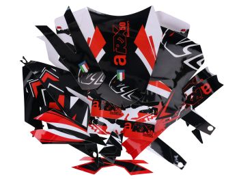 decal set black-white-red glossy for Aprilia RX50 2018- Euro4