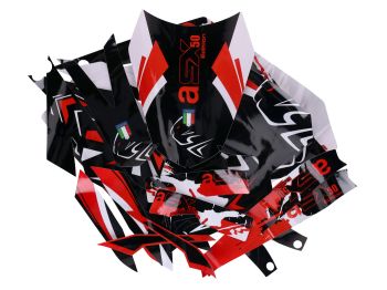 decal set black-white-red glossy for Aprilia SX50 2018- Euro4