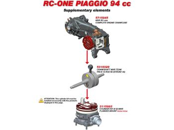 crankcase Malossi MHR RC-One 94cc for Piaggio 50 LC long version