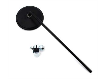 Mirror bumm matt black 110mm with clamp 22mm for Zündapp, Kreidler, Hercules, Miele, DKW, NSU, Horex, Puch, Gritzner