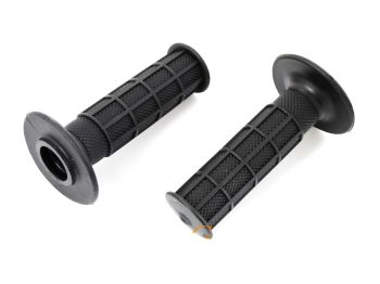 Grips rubber black 22/24mm 110mm for Zündapp GTS, KS, C 50 Sport, Kreidler, Hercules