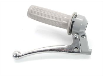 Throttle grip fitting gray aluminum 22mm 105mm 28mm for Zündapp, Kreidler, Hercules, Puch, DKW, KTM, moped, moped, mokick