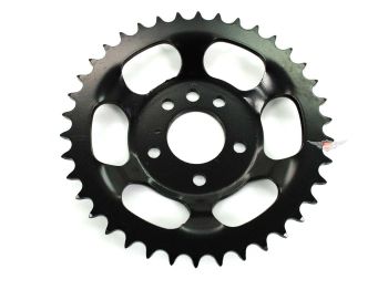 Sprocket Esjot steel 38 teeth black for Puch DS 50, KTM, Hercules, Puch, Zündapp, Kreidler