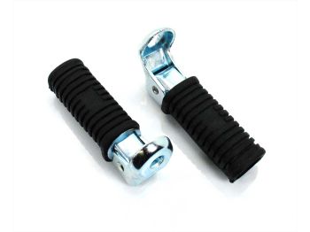 Footrest set 120mm 32mm black for Kreidler, Zündapp, Hercules, Puch, Simson, BMW, moped, moped, mokick, KKR, motorcycle