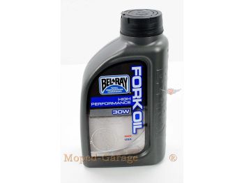 Bottle of BEL RAY fork oil mineral 1L 30W for moped, moped, mokick