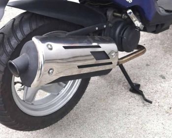 exhaust manifold Naraku long type, unrestricted chrome for Explorer, Generic, Keeway, Sachs