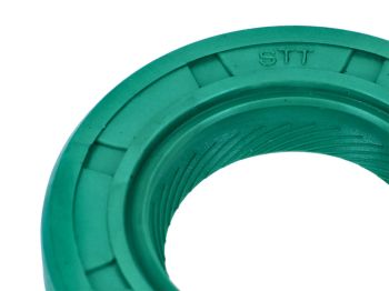 Oil seal set engine Schmitt Evolution FKM green with swirl direction for Simson S51, S53, S70, S83, Schwalbe KR51/2, SR50, SR80