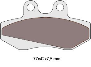 brake pads organic for Aprilia, Gilera, MBK, Yamaha = NK430.20