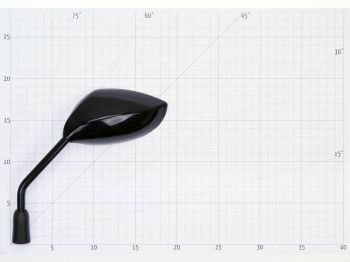 mirror Sport left side M8 / M10 thread (adapter) oval black