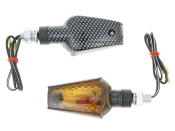 indicator light set M10 thread carbon look Beamer smoked, short version