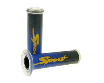 handlebar rubber grip set sport transparent blue
