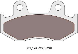 brake pads V-brakes sintered for Suzuki AN Burgman 250, 400 96-00 = 174.0034/B