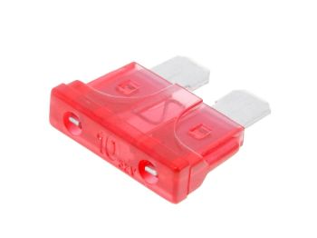 blade fuse flat 19.2mm 10A red in color