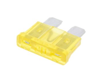blade fuse flat 19.2mm 20A yellow in color