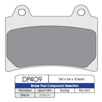 BRAKE PAD SDP MZ/YAM FRT