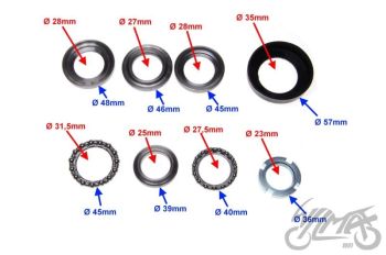 ŁOŻYSKOWANIE KIEROWNICY DO SUZUKI GN125