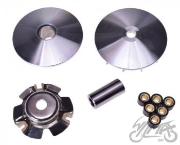 Variaatori kettad, tagaplaat, rullikud ja puks GY6 125