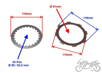 ATV 200 Loncin siduri hõõrde- ja metallkettad