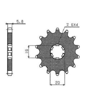 DRIVE SPROCKET 420 14T