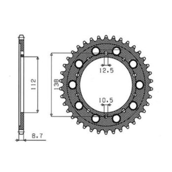REAR SPROCKET 530 48T STEEL