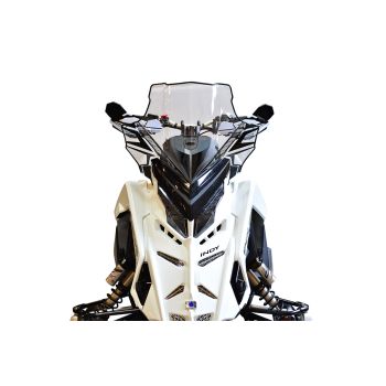 Powermadd Windshield Polaris Matryx, MID (18"), Clear w/Black Graphics