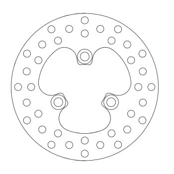 BRAKE DISC ROUND FRONT