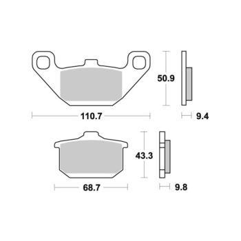 Sbs Brakepads Sintered rear