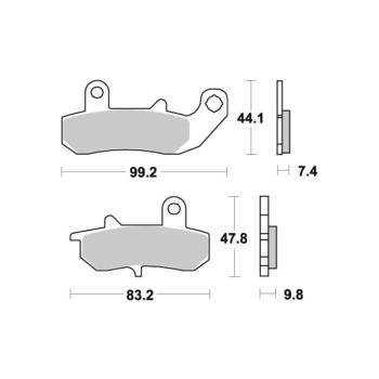 Sbs Brakepads Sintered rear