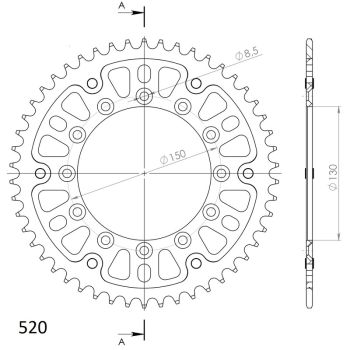 Supersprox Stealth rear sprocket YA YZ/WRF/YZF 99- Gold