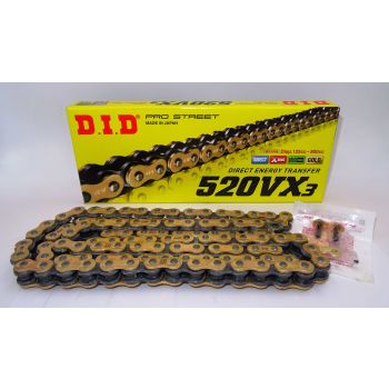 D.I.D 525VX3 G&B Chain+Connecting link rivet type (ZJ)