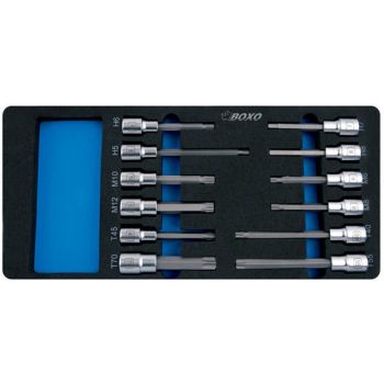 1/2" kuuskant/TORX/ZXN komplekt, 12-osa