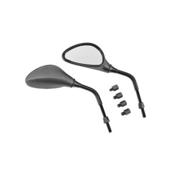 TNT Mirror, MAC 3, Matte Crabon-style, M8, Pair