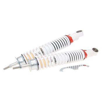 tagumine amortisaatorite komplekt Carbone Sport 320mm valge Vespa GT, GTS, GTV 125, 200, 250, 300 jaoks