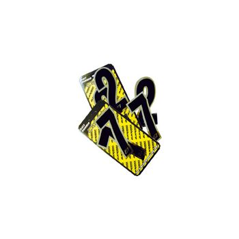 Blackbird Race Numbers Chrome - pack of 3 cm.15X7