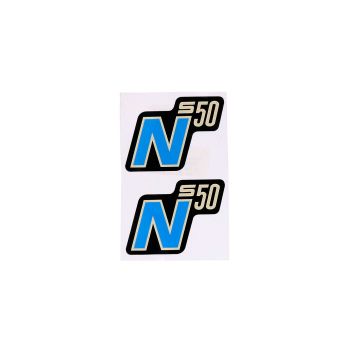 logo foolium / kleebis S50 N must-sinine 2 tükki Simson S50N jaoks