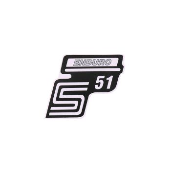 logo foolium / kleebis S51 Enduro hõbedane Simson S51 jaoks