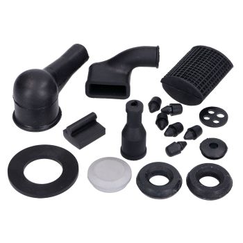 RMS kummist väikeosade komplekt, must mudelitele Vespa PK 50-125