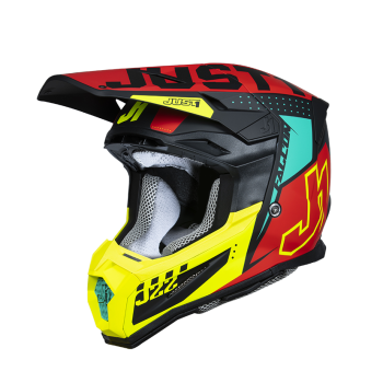 Just1 Helmet J-22 F Falcon Fluo Red/Yellow/Black