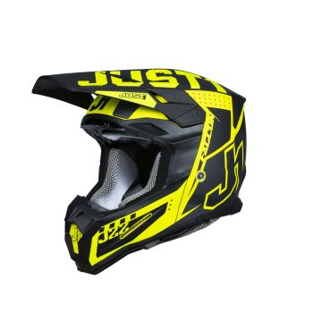 Just1 Helmet J-22 F Junior Falcon Titanium/Black/Fluo Yellow