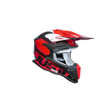 Just1 Helmet J-18 F Hexa White/Fluo Red/Black