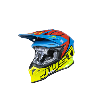 Just1 Helmet J-39 Thruster Fluo Yellow/Red/Blue