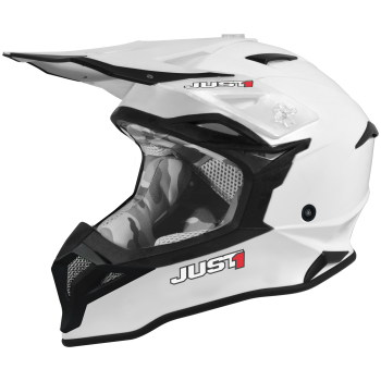 Just1 Helmet J-39 Solid White Gloss