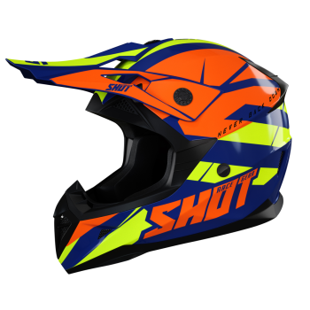 Kiiver SHOT Pulse Revenge Navy Orange Neon Yellow Glossy